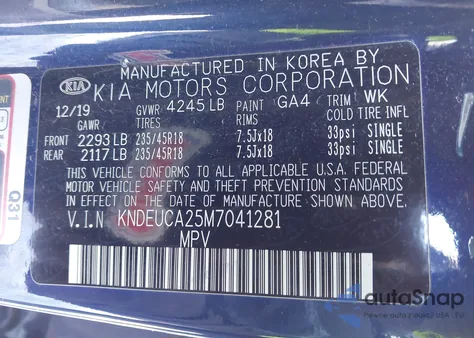 2021 Kia Seltos S Turbo из США, поврежденный, VIN KNDEUCA25M7041281